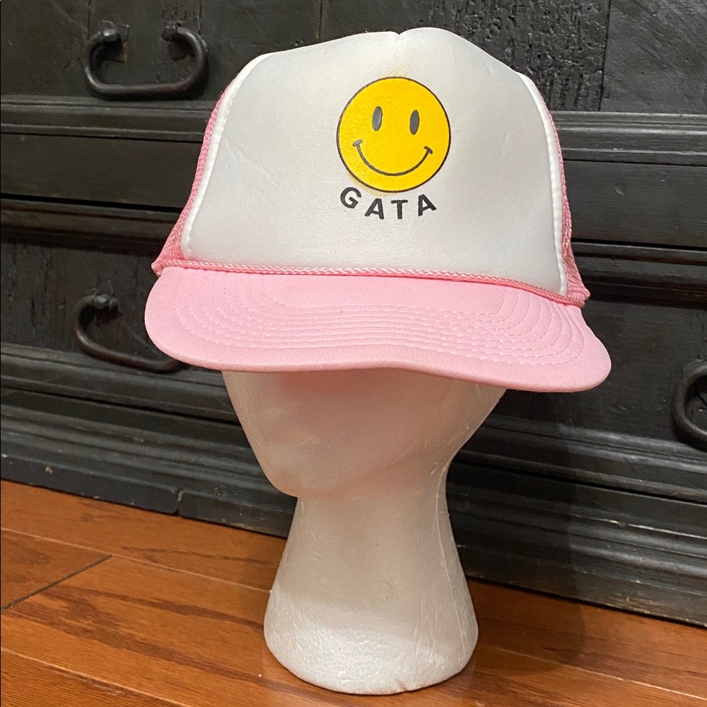 Georgia Southern University Smiley Face GATA Pink Trucker Hat - one size